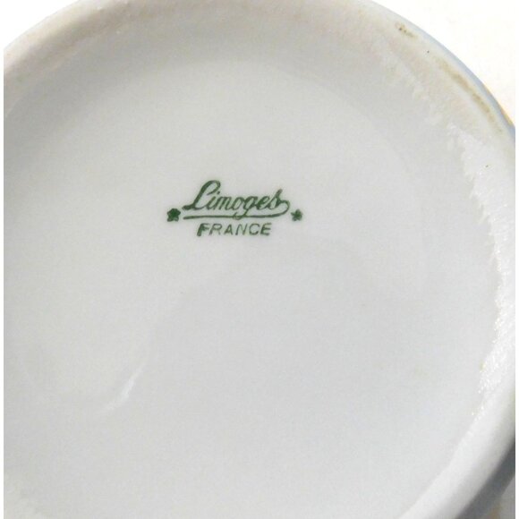 Vintage Limoges France Porcelain Trinket Box With Lid Floral Design Gold Accents - Picture 10 of 11